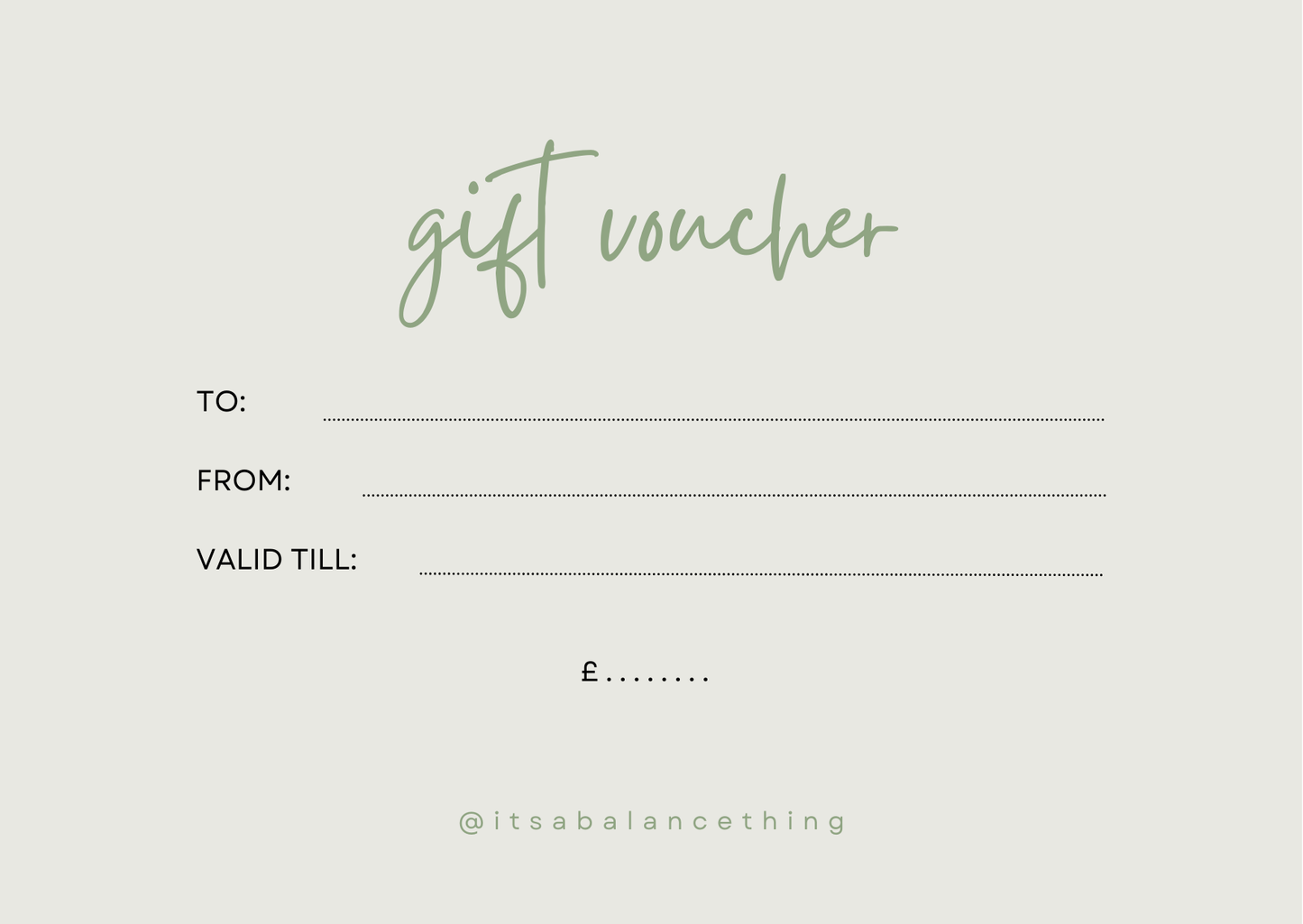 It's a Balance Thing Gift Card